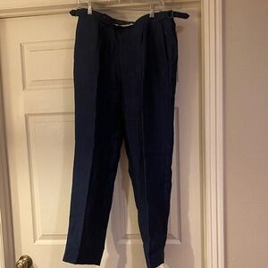 Todd Snyder Sail Blue Linen Herringbone Side Tab Trousers Sz 32.32.  SEE PICTS